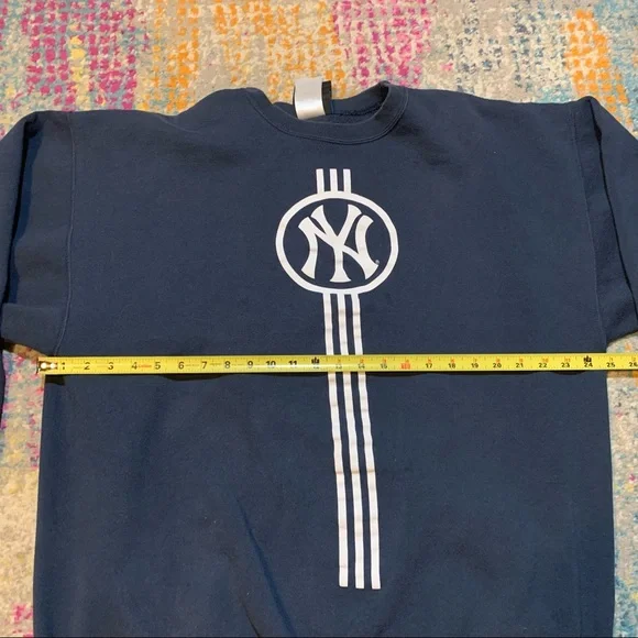 Vintage Adidas New York Yankees Baseball Crew Neck Sweatshirt Made USA Size 2XL - Picture 3 of 7